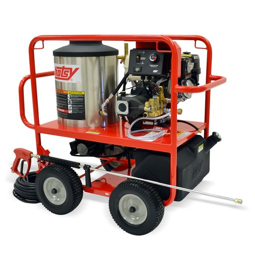 Hotsy® Roll Cage Series - Hot Water Pressure Washer - Direct Drive - Gasoline Engine - Oil Fired Burner - Portable