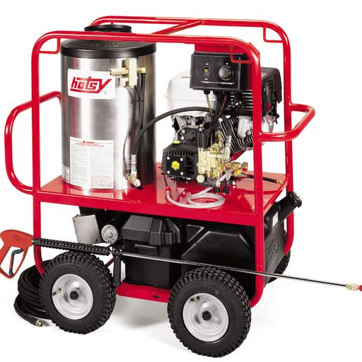 Hotsy® Roll Cage Series - Hot Water Pressure Washer - Direct Drive - Gasoline Engine - Oil Fired Burner - Portable