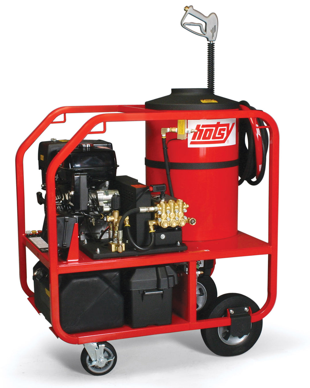 Hotsy® Roll Cage Series - Hot Water Pressure Washer - Belt Drive - Gasoline Engine - Oil Fired Burner - Portable