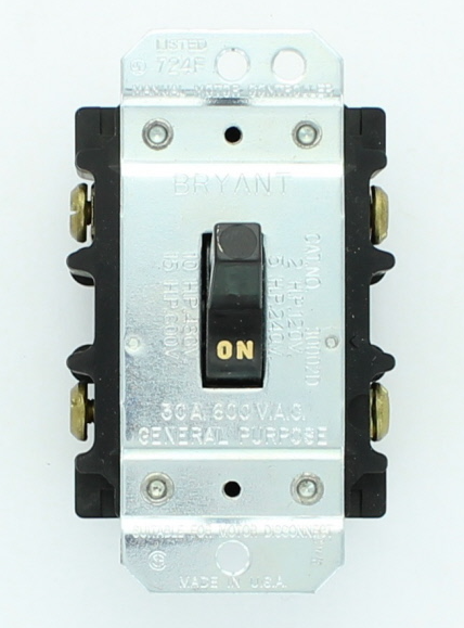Reznor Main Control/Toggle Switch 20 Amp / 230 Volt - PN: 158204 (RA/RAD500)
