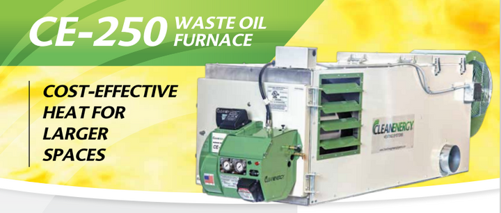 Clean Energy Waste Oil Fired Furnace - 180,000 Btu's/Hr